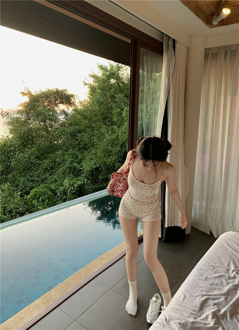 Maisie Bareback Cream Romper