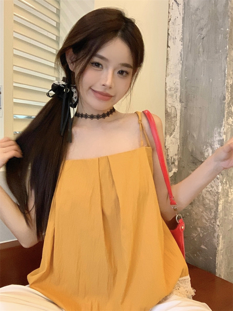 Tassel Strap Top(Yellow)