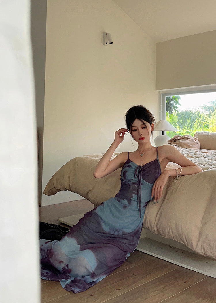 Purple Blend Blue Long Dress