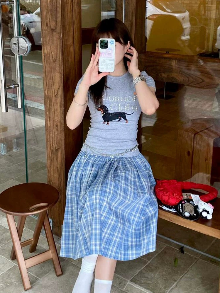 Grey Pearl Dachshunds Top Tee