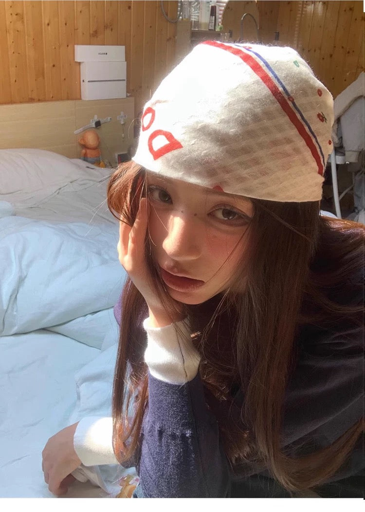 Cool Scarf /Headband (Orange, White)