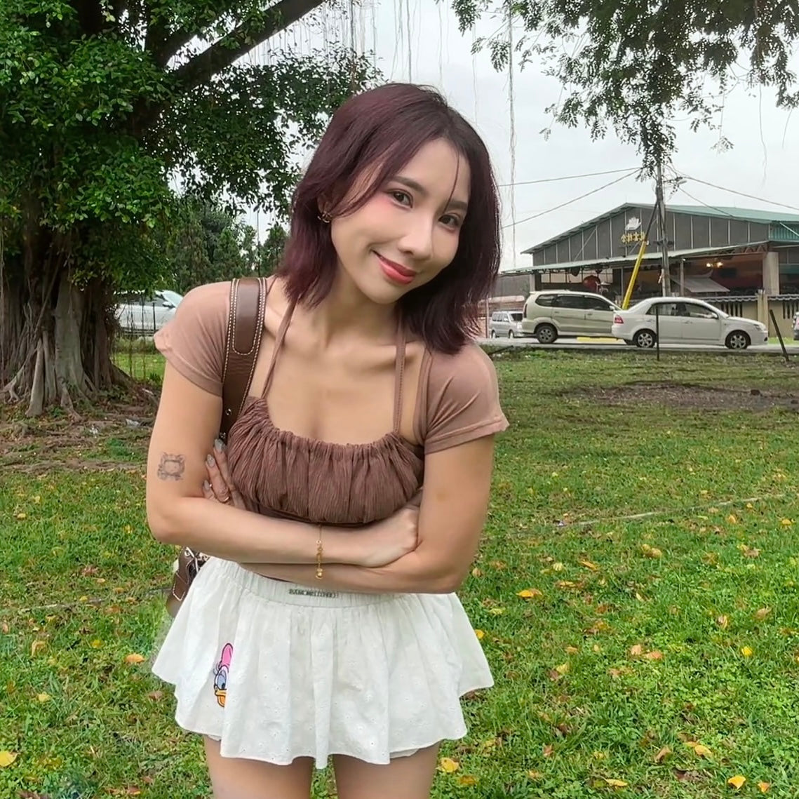 Anita Top (Grey, Brown)