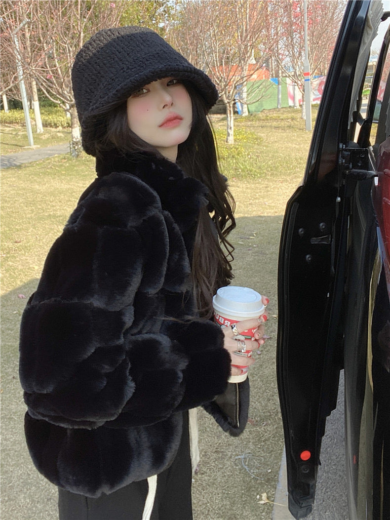 Furry Fluffy Cardigan (Black)