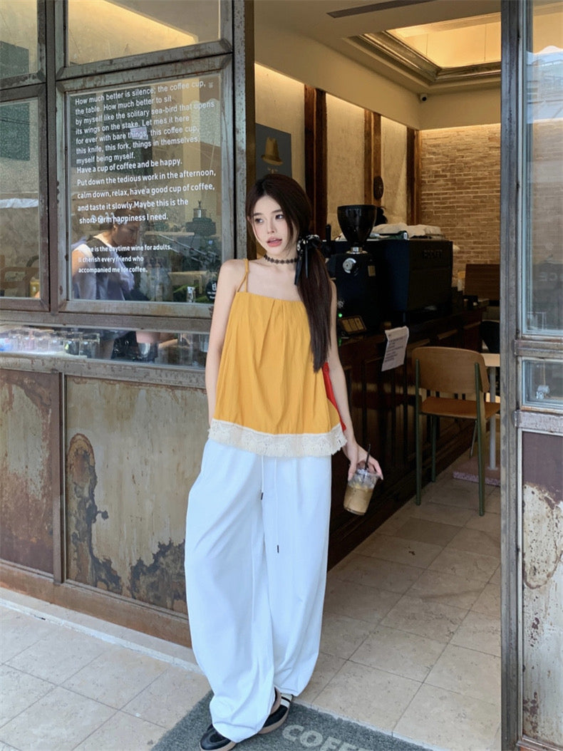 Tassel Strap Top(Yellow)