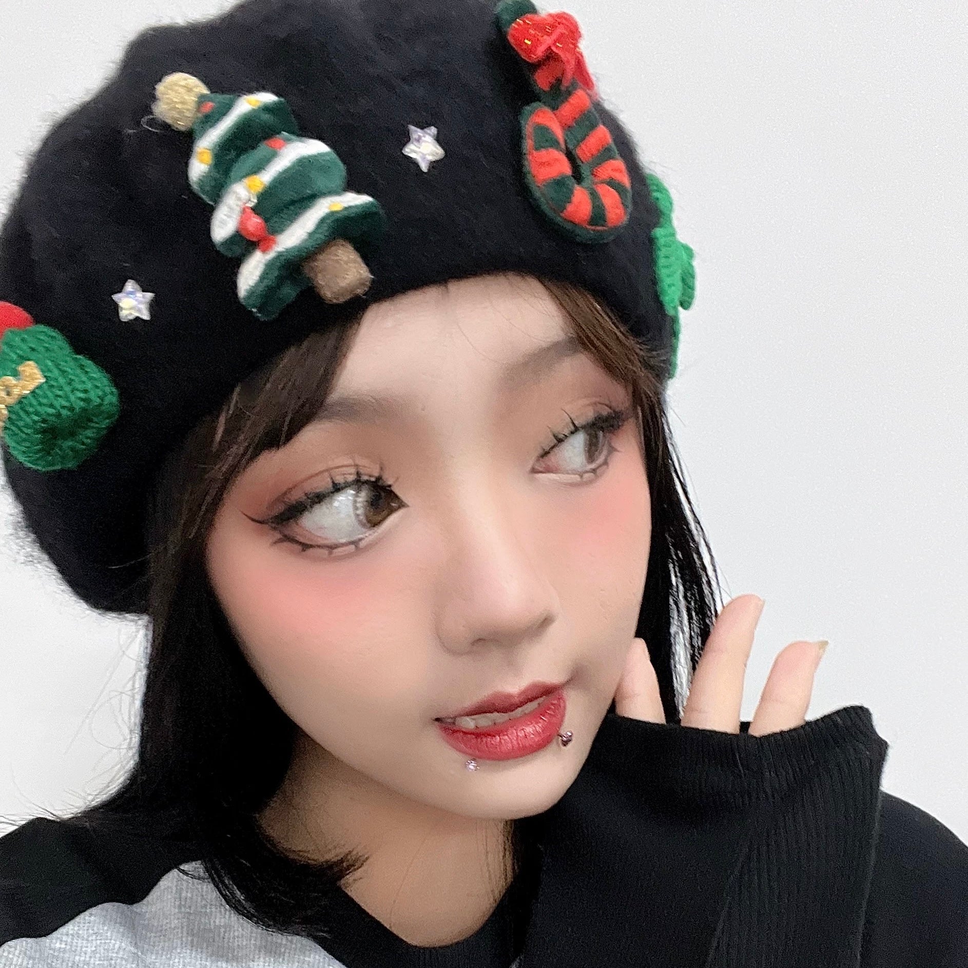 H18Christmas Beret Hat