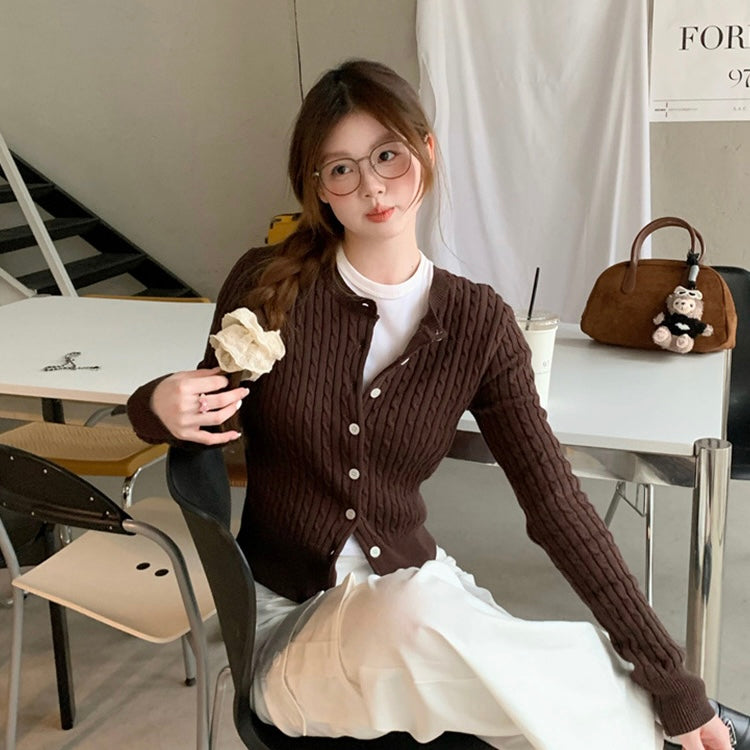 Anley Knitted Long Sleeve Cardigan Top
