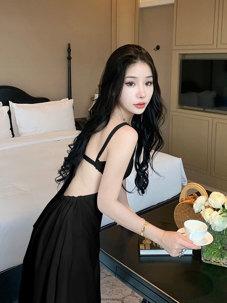 Alie Black Bareback Dress