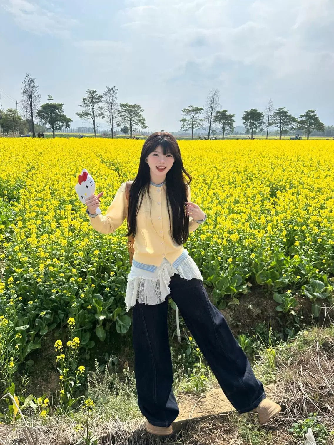 Thick Yellow Long Sleeve Knitted Top