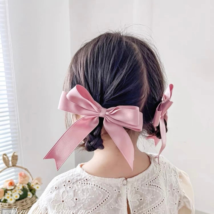 S03 Pink Ribbon Hair Clip Set