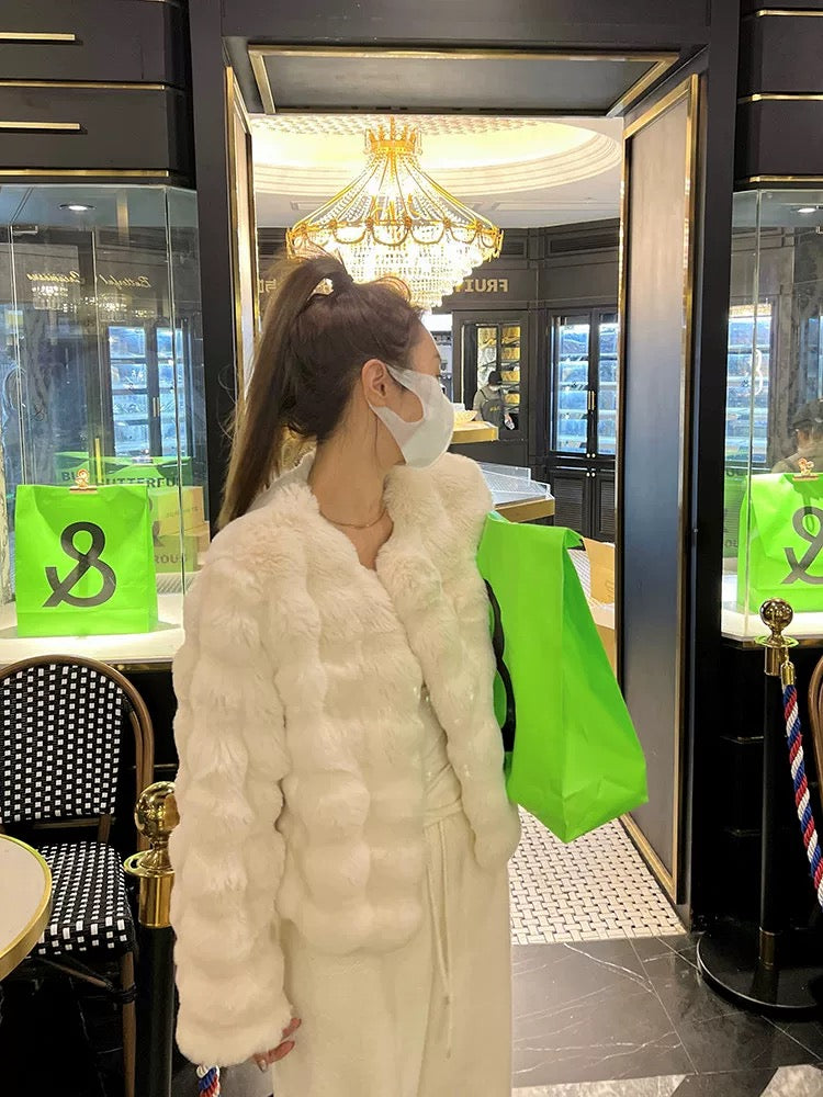 Fuzzy Cream White Cardigan