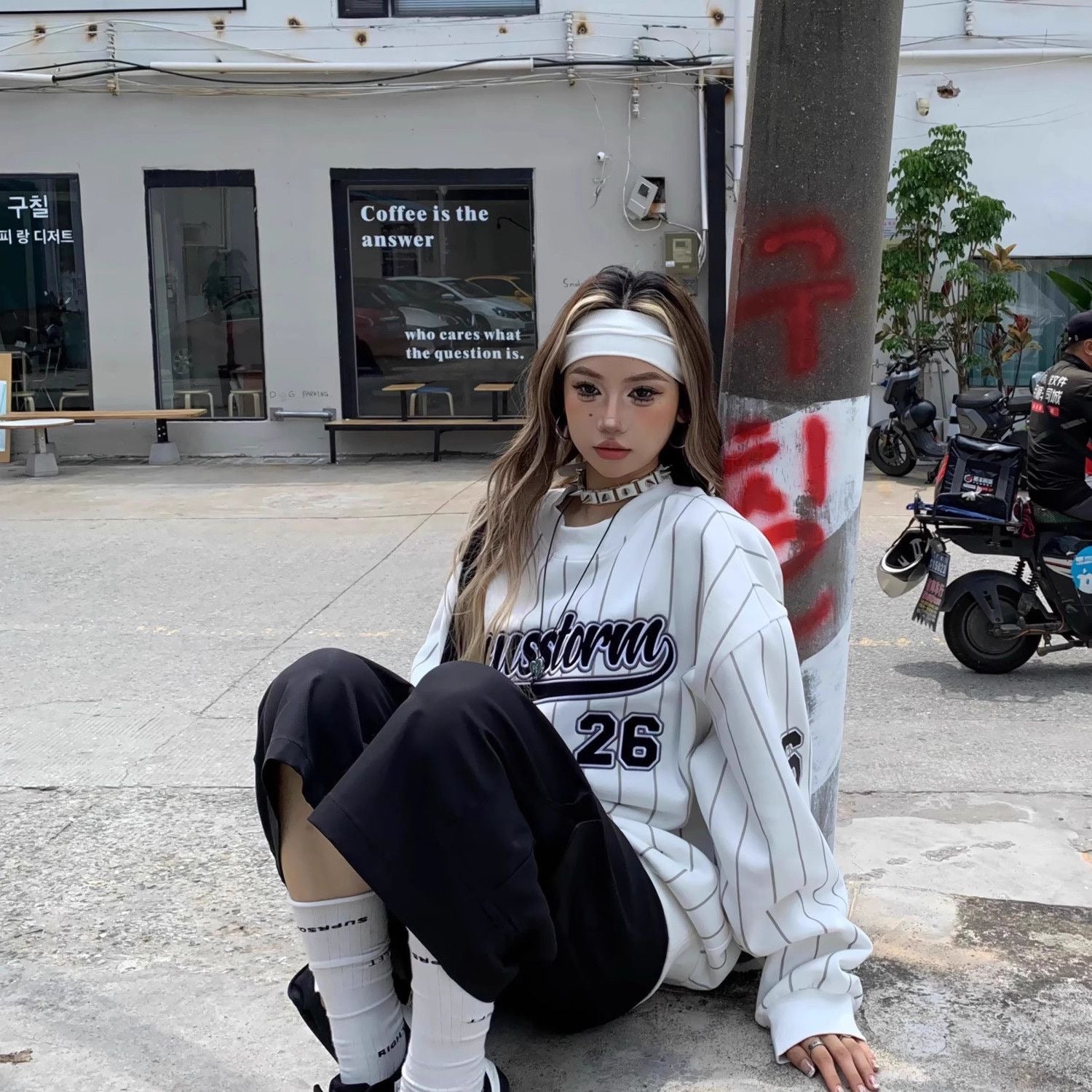 No.26 Stripe Sweater Long Sleeve Top