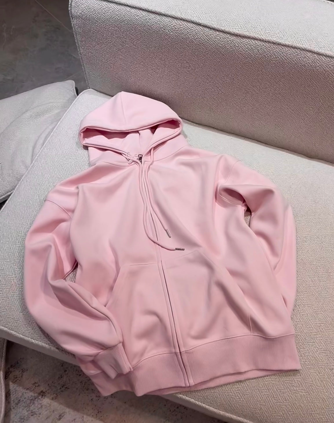 Pink Long Sleeve Cotton Jacket