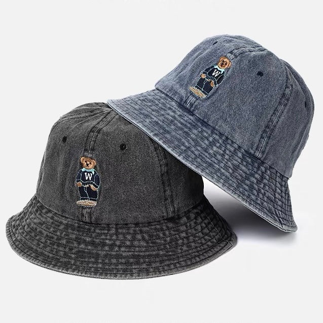 Teddy Denim Fisherman Hat