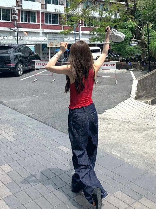 Sleeveless Deep V Top