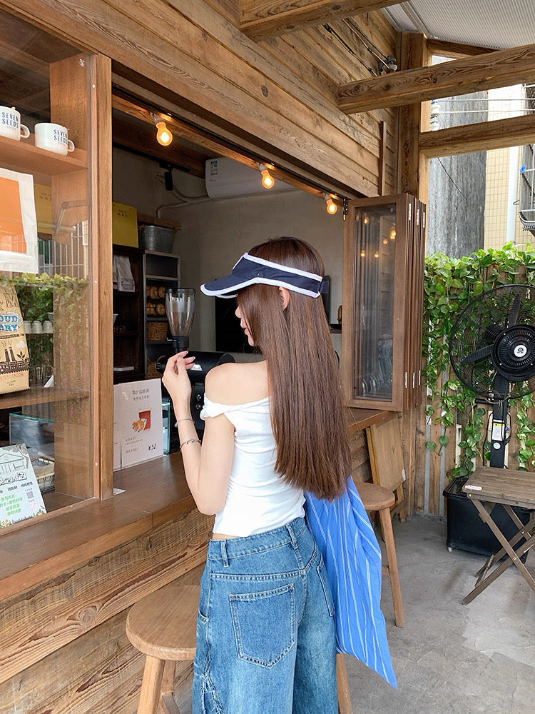 Off Side Shoulder Sleeve Top