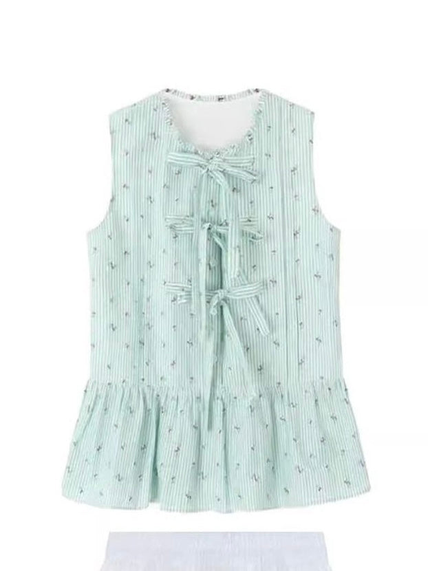 Mint Green Stripe Top