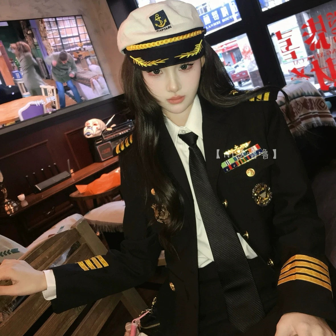 H41 White Sailor Hat