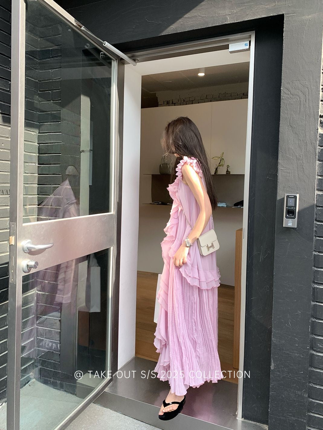 Purple Chiffon Dress