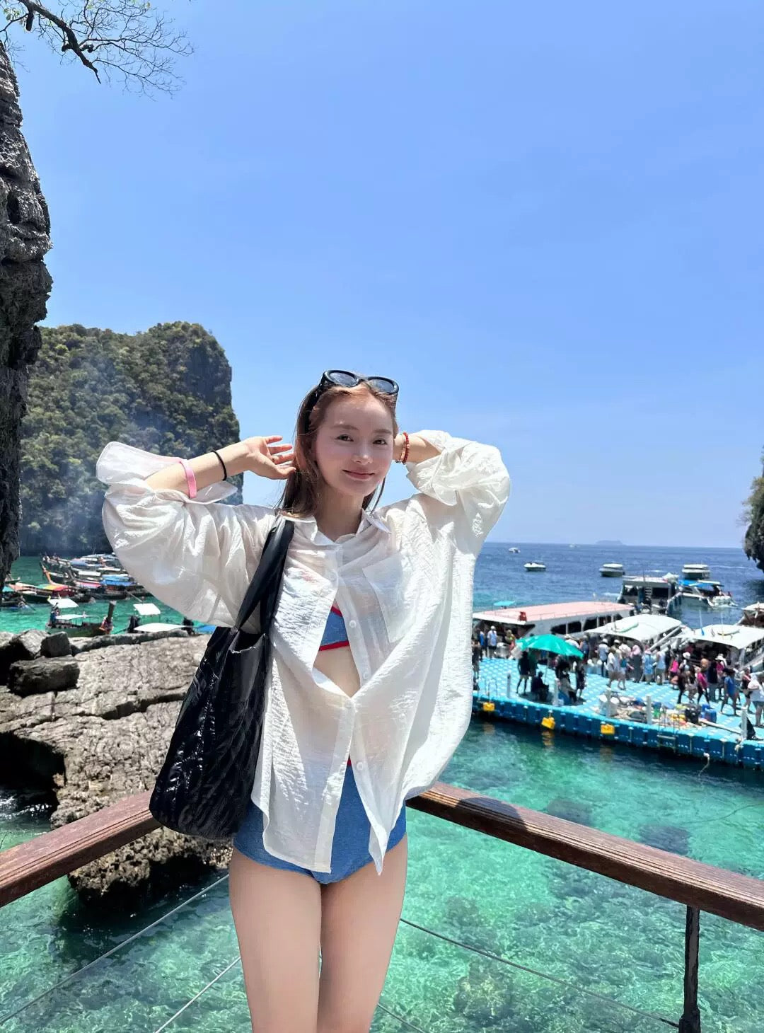 C003 Thin White Cardigan Shirt