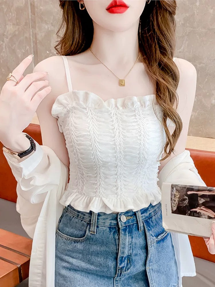 White Strap Top