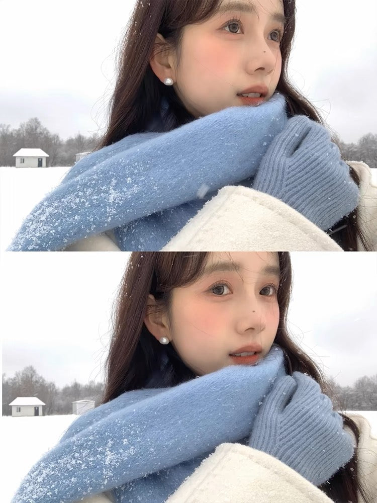 Winter Scarf (Blue, White)
