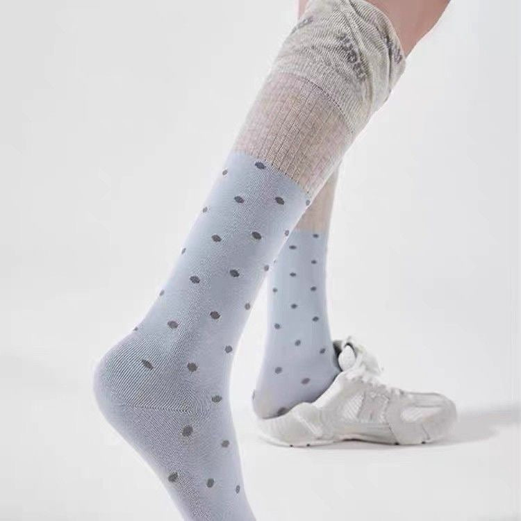 S011 Polka Dot Two Tone Socks (Set)