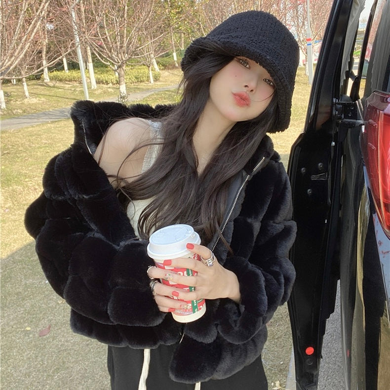 Furry Fluffy Cardigan (Black)