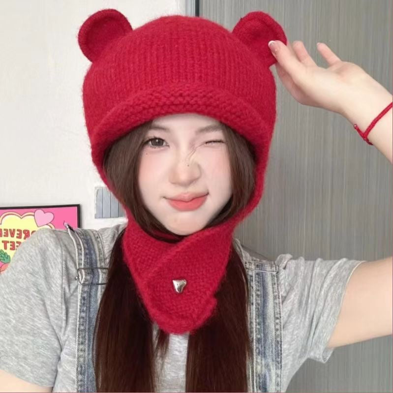 H14 Knitted Teddy Hat