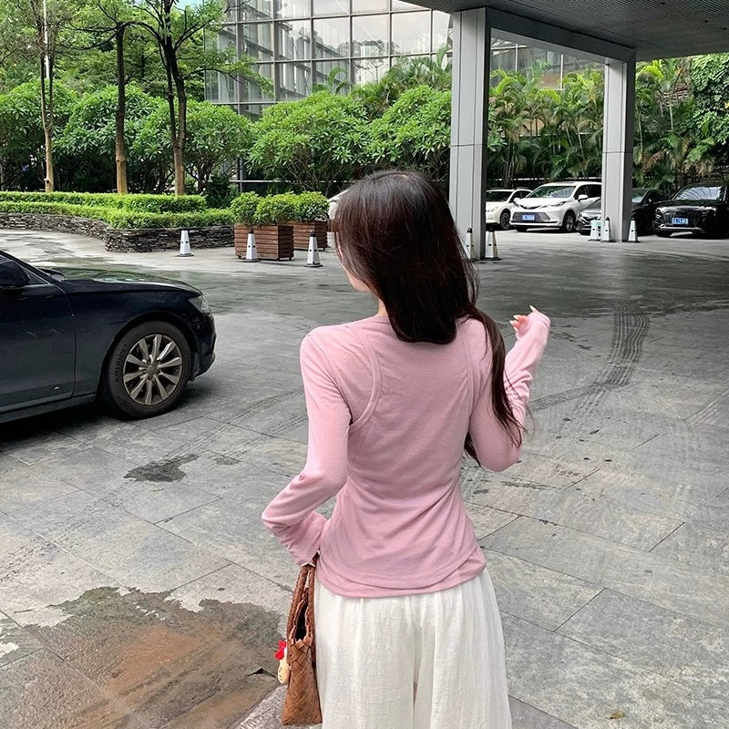 Two Pieces Long Sleeve Top