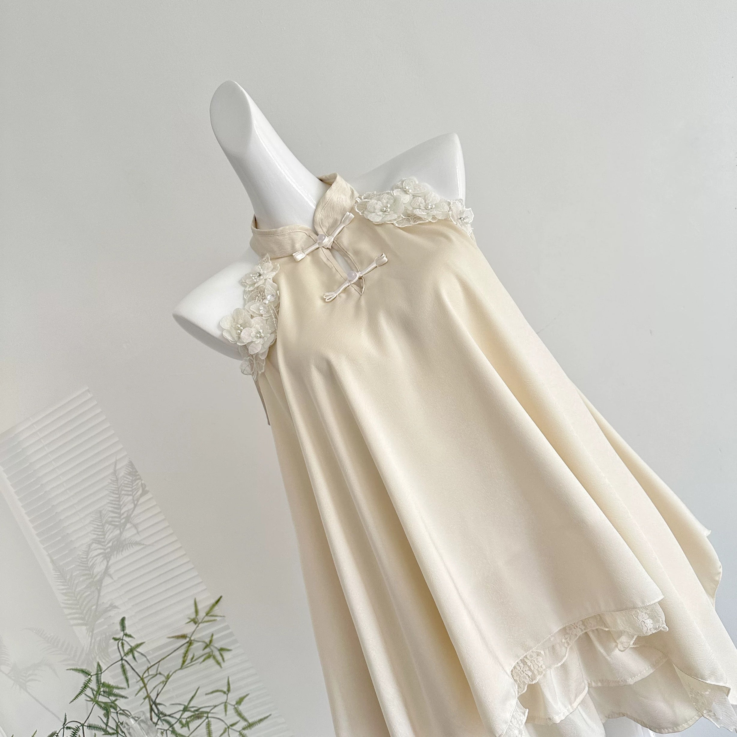 Beige Top + Skirt (S)