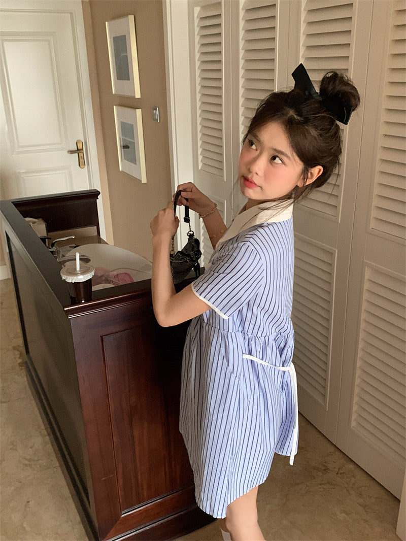 Dolly Stripe Blue Dress