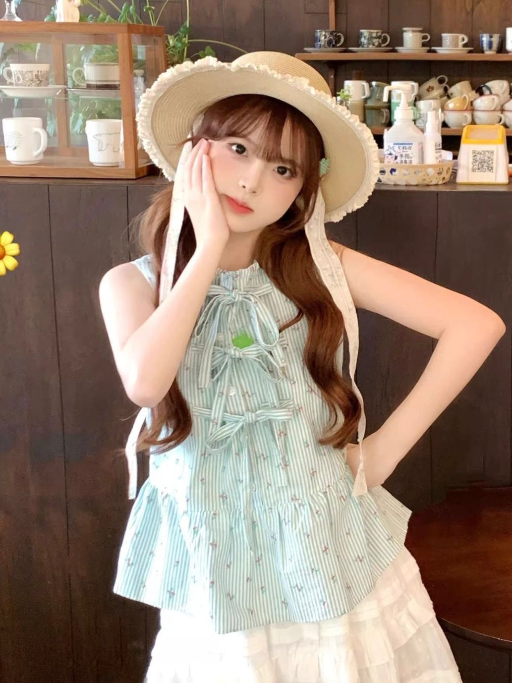 Mint Green Stripe Top