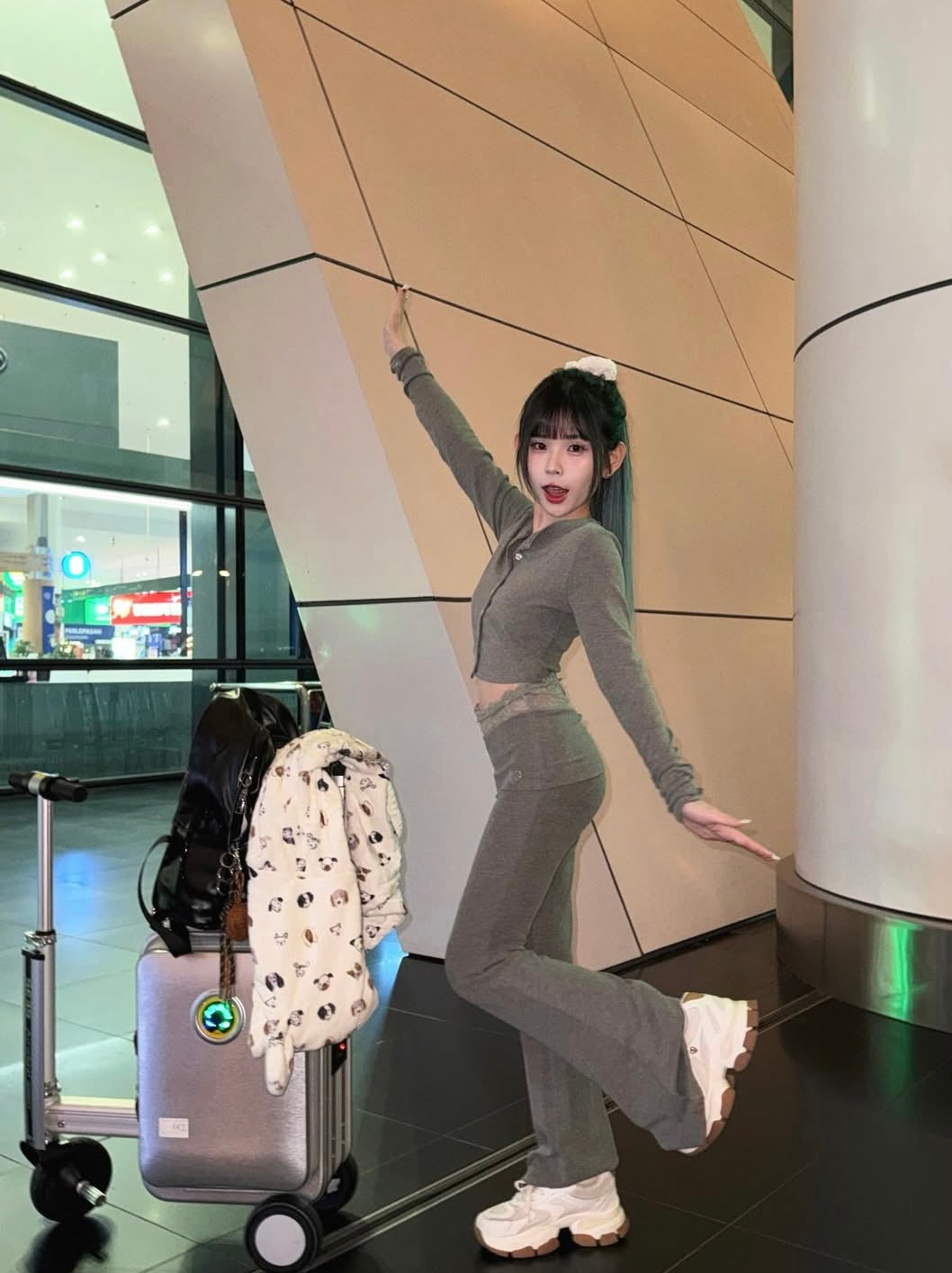 Long Sleeve Top + Long Pants Two Pieces Set