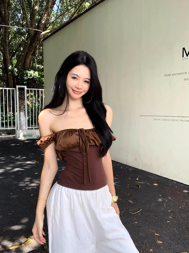 Chocolate Ribbon Top
