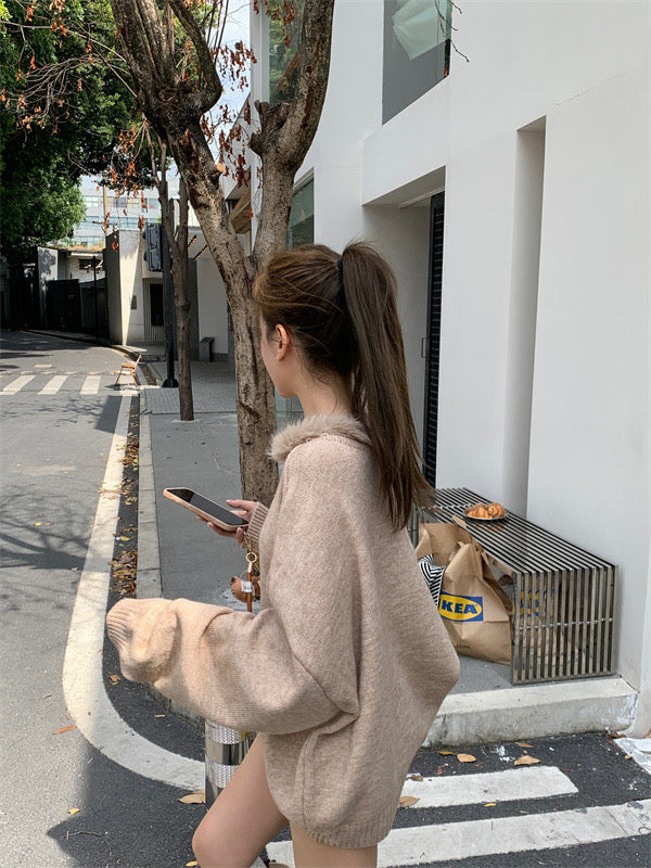 Knitted Top + Shorts Two Piece Set