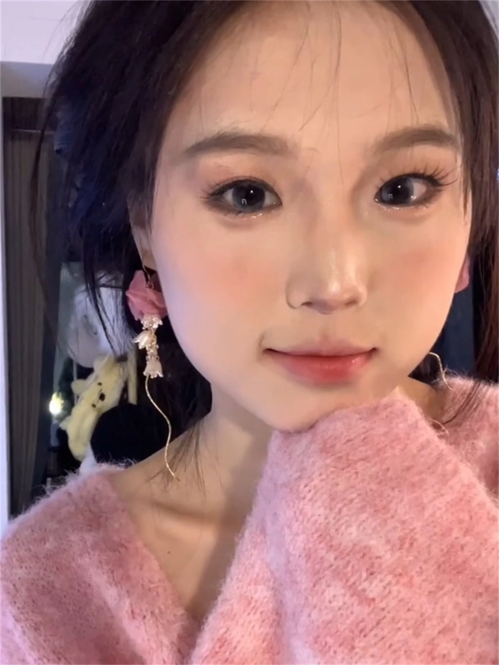 Flower Earring (Pink)