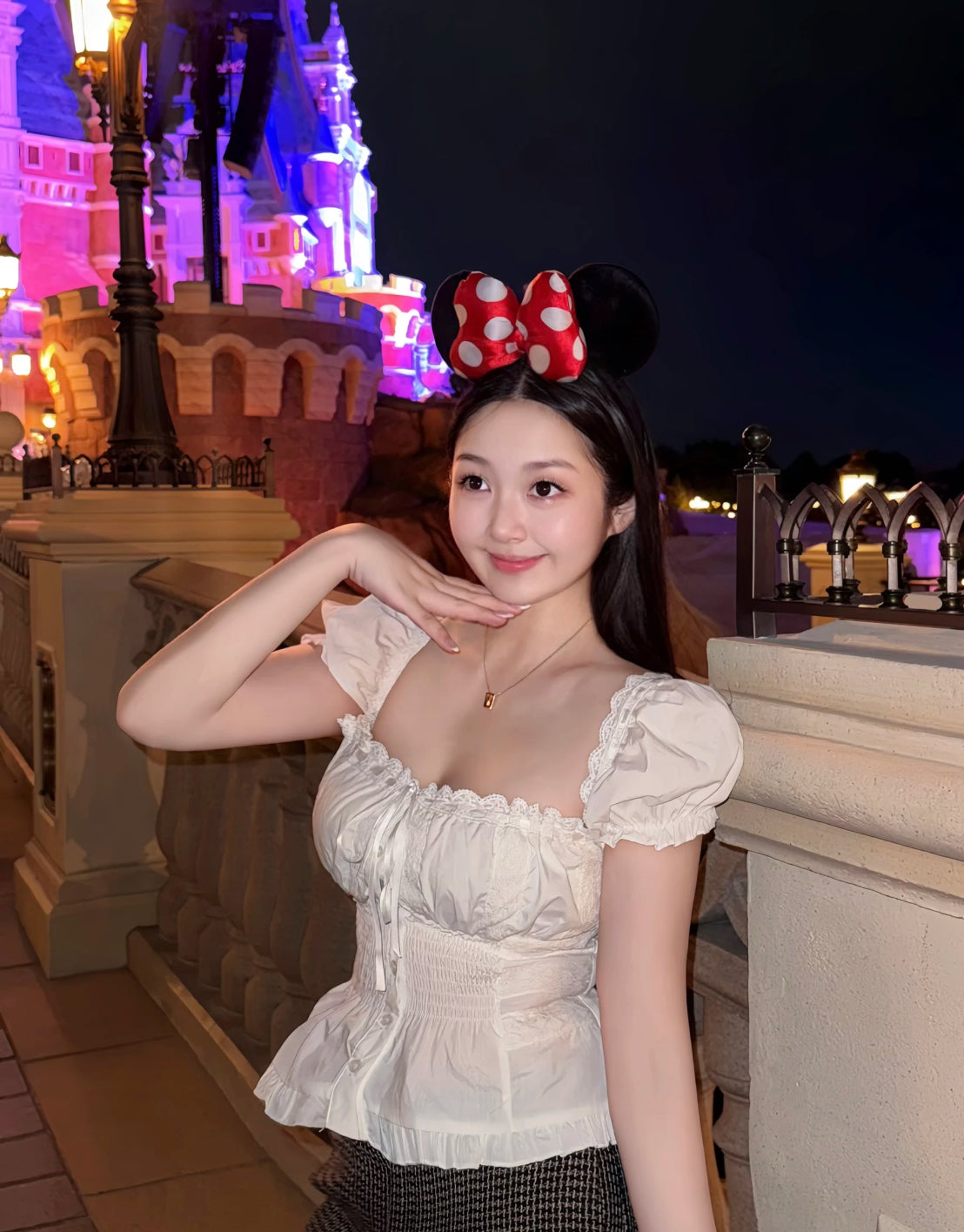 Puff Sleeve White Top (S, M, L)