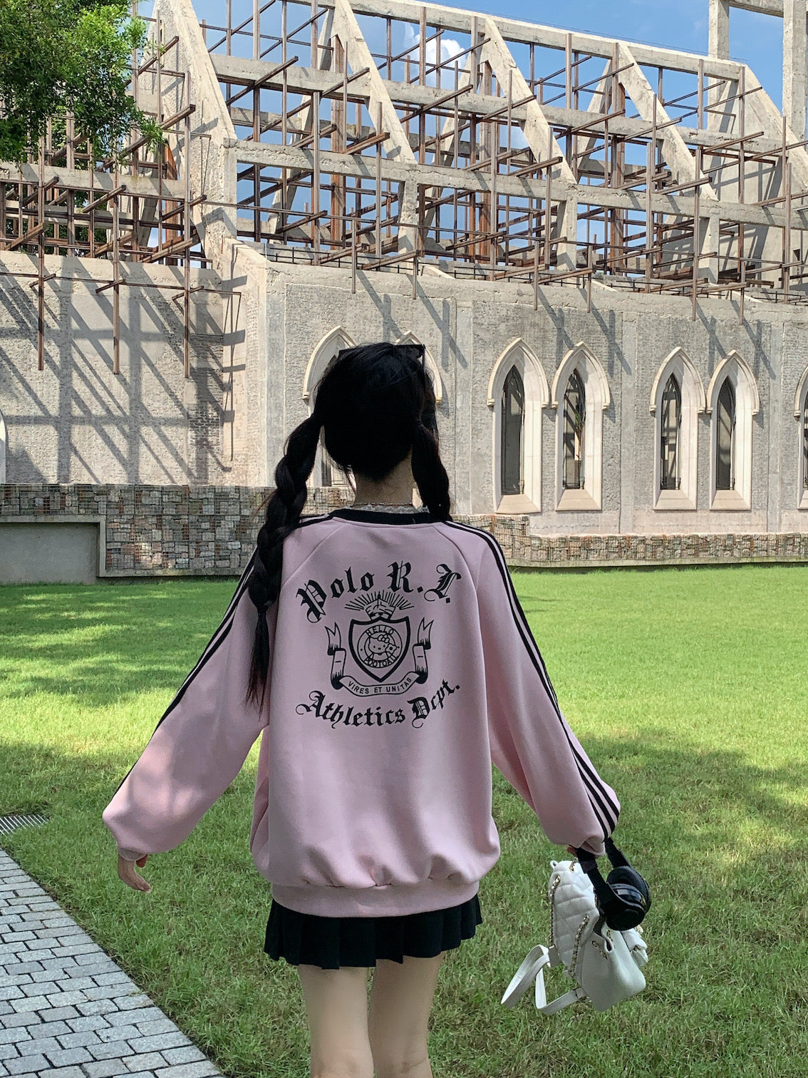 No.7 Long Sleeve Sweater Top (Pink)