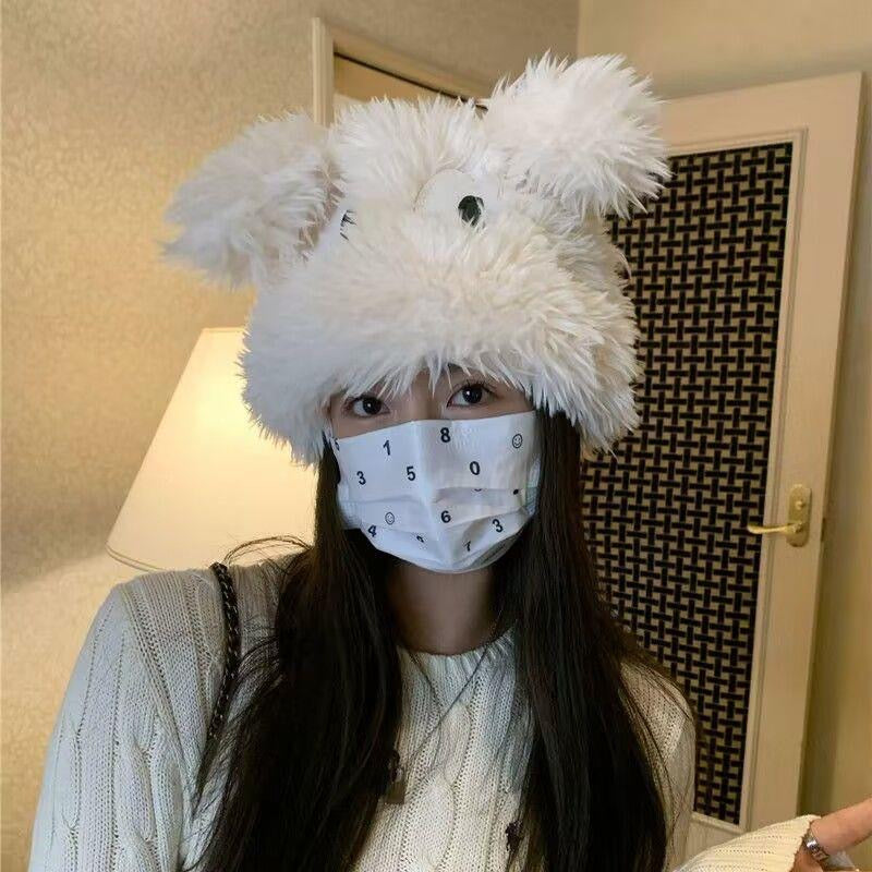 H07 Big Eyes Furry Hat