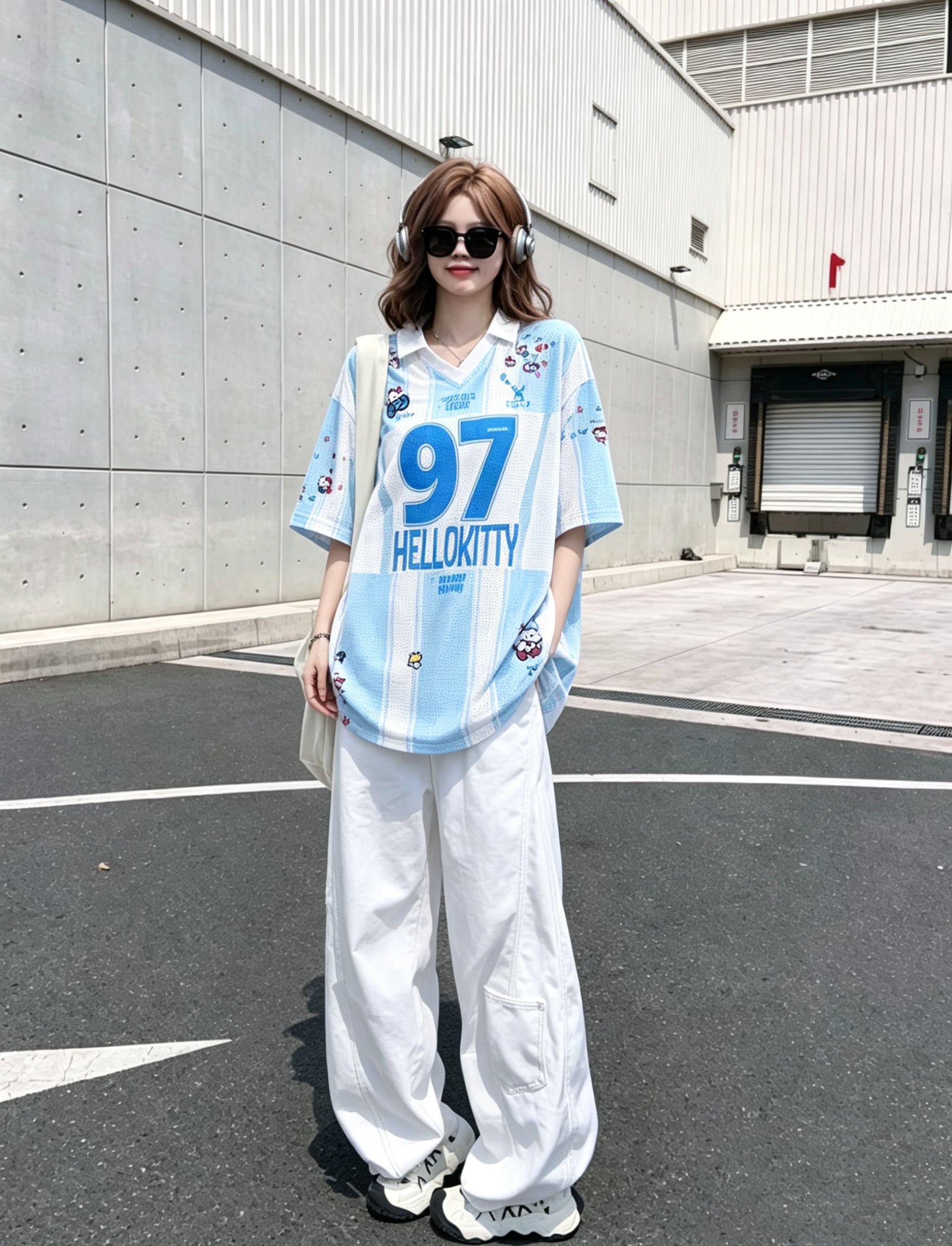 No.97 Blue Ball Tee Top