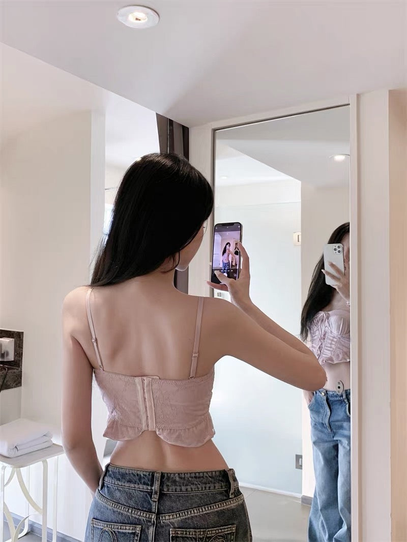 Purple Lace Up Top