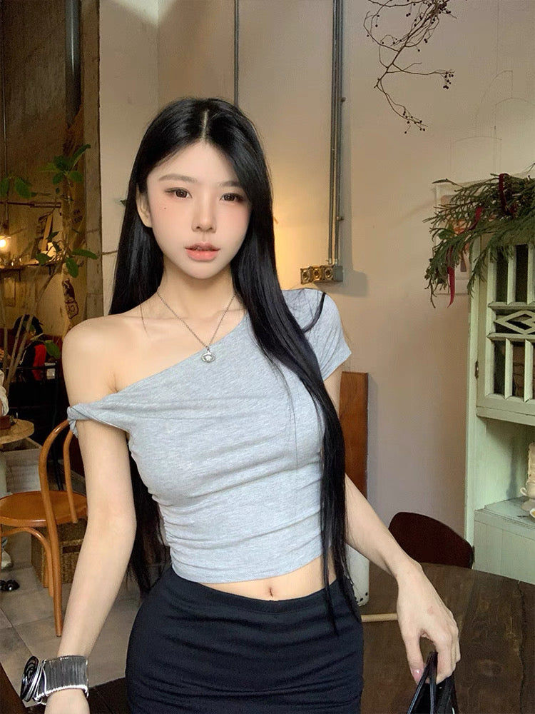 Off Side Shoulder Sleeve Top