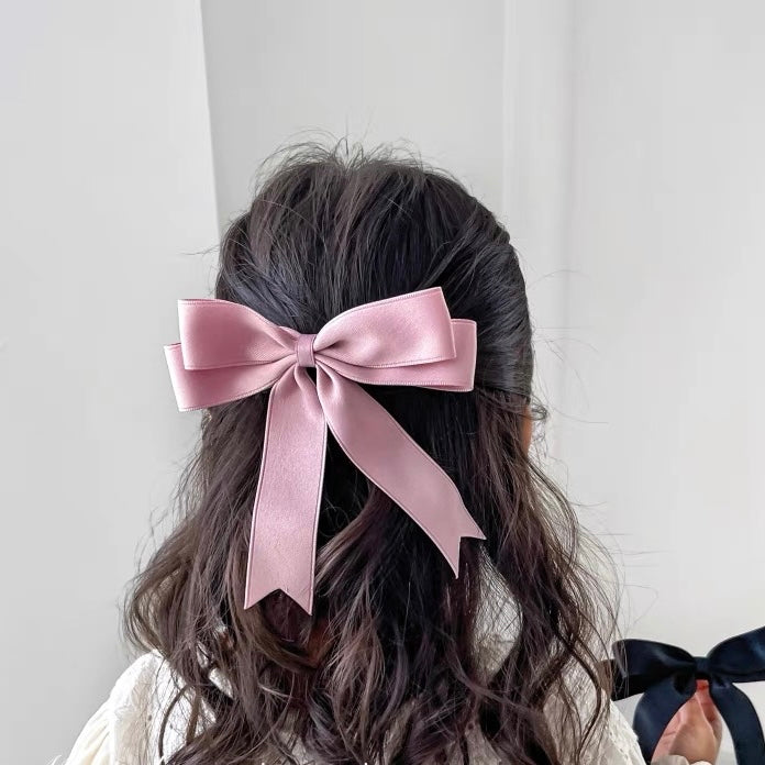 S03 Pink Ribbon Hair Clip Set
