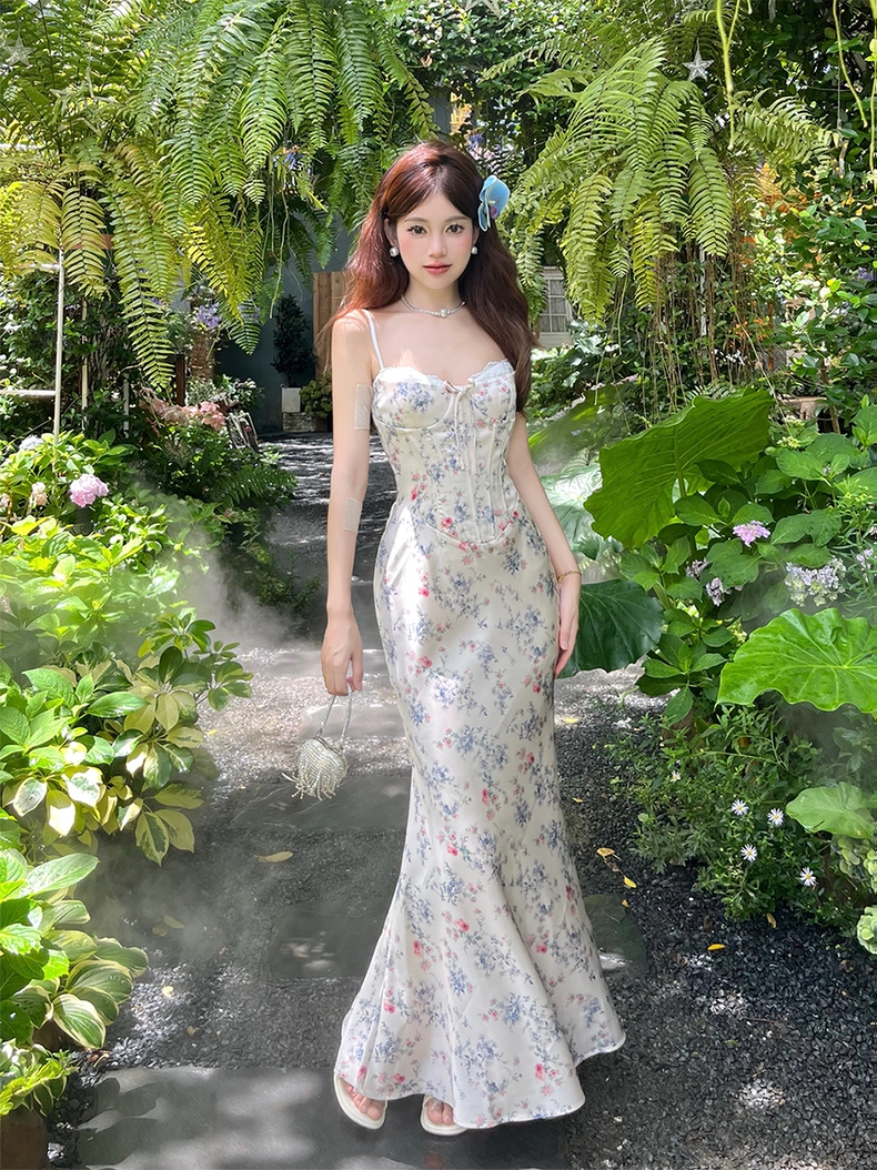 Mini Floral Strap Dress