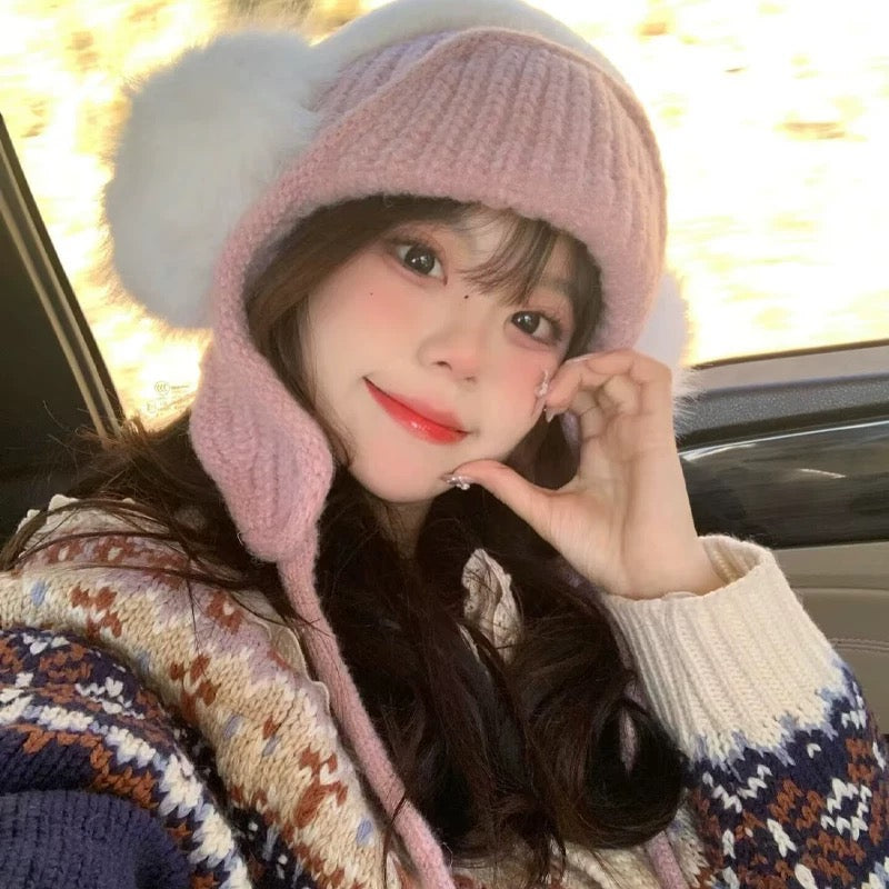 H16 Pink Knitted Hat