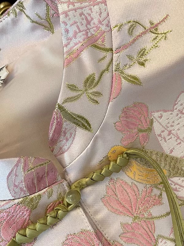 Pink Cheongsam Vest Top