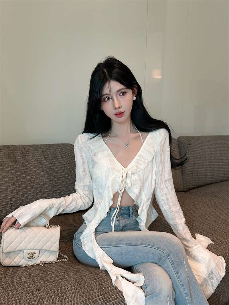 Beige Long Sleeve Cardigan