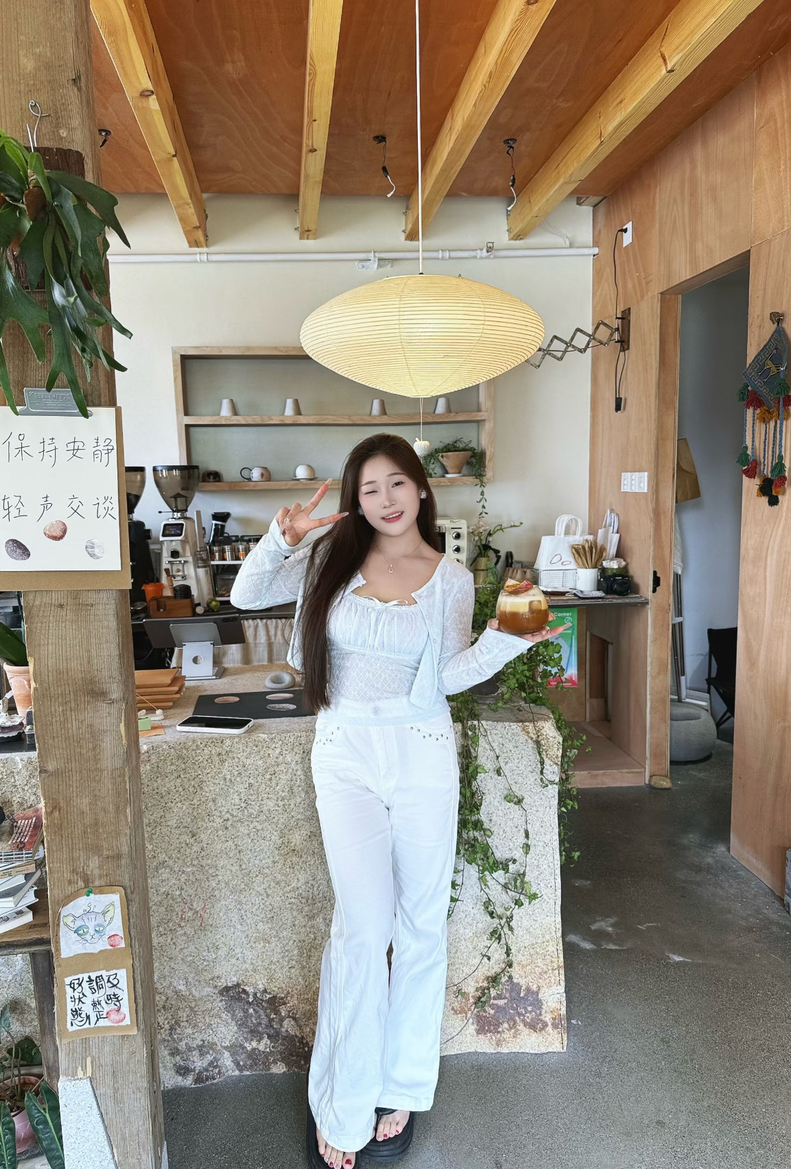 White Bows Top + Crop Cardigan Two Piece Set