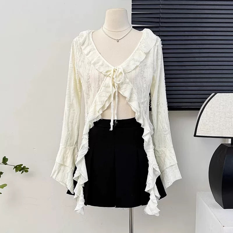 Beige Long Sleeve Cardigan