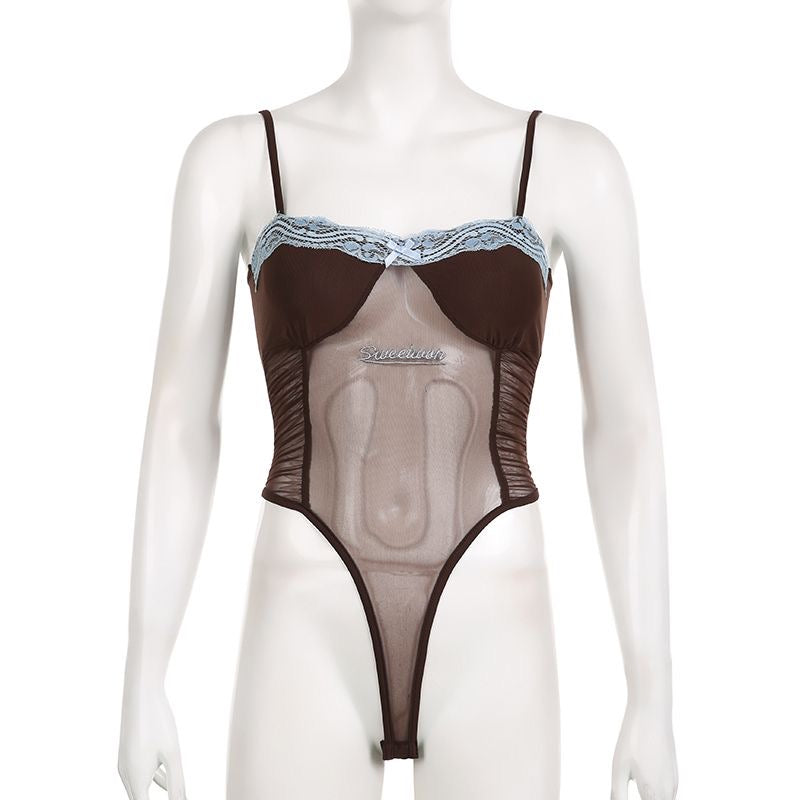 Blue Lace Chocolate Inner Suit